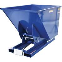 Self-Dumping Hopper, Steel, 1 cu.yd., Blue Equipment World