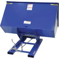 Self-Dumping Hopper, Steel, 3 cu.yd., Blue Equipment World