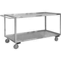 Industrial Grade Shelf Cart, 2 Tiers, 18-1/8" W x 42" H x 35" D, 1200 lbs. Capacity Equipment World
