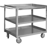 Industrial Grade Shelf Cart, 3 Tiers, 24-1/8" W x 35" H x 42" D, 1200 lbs. Capacity Equipment World