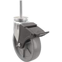 Emaxx Envirothane Caster, Swivel with Brake, 4" (101.6 mm) Dia., 1000 lbs. (453.6 kg.) Capacity Equipment World