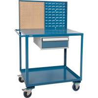 Mobile Service Cart, 2 Tiers, 24" W x 57" H x 40" D, 1200 lbs. Capacity Equipment World
