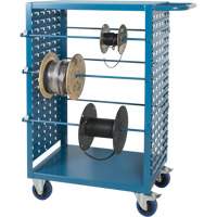 Mobile Wire Spool Cart, Steel, 6 Rod, 21" W x 48" H x 38" D, 1200 lbs. Capacity Equipment World