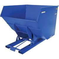 Self-Dumping Hopper, Steel, 4 cu.yd., Blue Equipment World