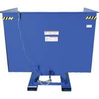 Self-Dumping Hopper, Steel, 4 cu.yd., Blue Equipment World
