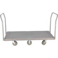 Heavy Duty Plastic Platform Truck, 60" L x 30" W, 3000 lbs. Cap., Polyurethane Wheels Equipment World