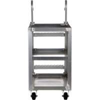 Stockpicker Truck, Aluminum, 21-7/8" W x 40" D, 3 Shelves, 660 lbs. Capacity Equipment World