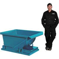 Extra Heavy-Duty Self-Dumping Hopper, Steel, 1/3 cu.yd., Blue Equipment World