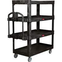 Heavy-Duty Ergo Utility Cart, 4 Tiers, 24-1/4" x 62-2/5" x 54-1/10", 700 lbs. Capacity Equipment World