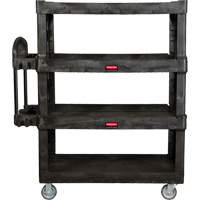 Heavy-Duty Ergo Utility Cart, 4 Tiers, 24-1/4" x 62-2/5" x 54-1/10", 700 lbs. Capacity Equipment World