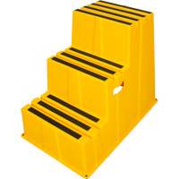 Industrial Step Stool, 3 Steps, 34-13/16" x 22-7/16" x 28-1/2" High Equipment World