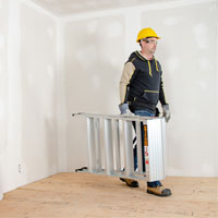 Portable Work-Stand Saw Horse, Aluminum Frame, 12-1/4" D x 48" H Equipment World