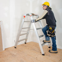 Portable Work-Stand Saw Horse, Aluminum Frame, 12-1/4" D x 56" H Equipment World