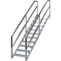 SmartStairs 6-10 Steps Modular Construction Stair System, 75" H Equipment World