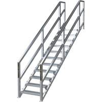 SmartStairs 11-16 Steps Modular Construction Stair System, 120" H Equipment World