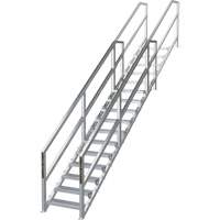 SmartStairs 11-16 Steps Modular Construction Stair System, 120" H Equipment World