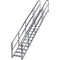 SmartStairs 17-21 Steps Modular Construction Stair System, 157-1/2" H Equipment World