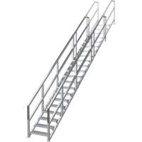 SmartStairs 17-21 Steps Modular Construction Stair System, 157-1/2" H Equipment World