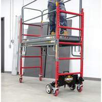 Complete Motorized Buildman 6' Baker Scaffold Kit, 31" D x 118-3/4" H Equipment World
