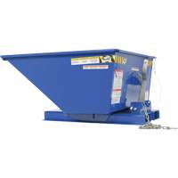Low Profile D-Style Self Dumping Hopper, Steel, 1/4 cu.yd., Blue Equipment World
