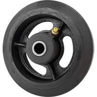 Mold-On Rubber Wheel, 5'' (127 mm) Dia. x 1-1/2" (38 mm) W, 400 lbs. (181 kg.) Capacity Equipment World