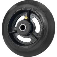 Mold-On Rubber Wheel, 6'' (152 mm) Dia. x 1-1/2" (38 mm) W, 450 lbs. (204 kg.) Capacity Equipment World