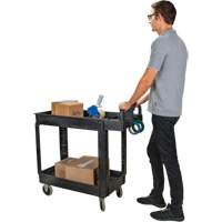 Chariot utilitaire, 2 tiers, 17-1/8" x 33-1/2" x 37-5/8", Capacit&eacute; 550 lb Equipment World