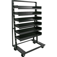 Single-Sided Heavy Duty A-Frame Cart with 6 Trays, 38" x 25" x 63", 2500 lbs. Capacity Equipment World