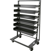 Single-Sided Heavy Duty A-Frame Cart with 6 Trays, 38" x 25" x 63", 2500 lbs. Capacity Equipment World