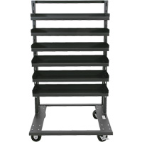 Single-Sided Heavy Duty A-Frame Cart with 6 Lipped Trays, 38" x 25" x 63", 2500 lbs. Capacity Equipment World