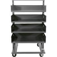 Single-Sided Heavy Duty A-Frame Cart with 4 Large Trays, 38" x 25" x 63", 2500 lbs. Capacity Equipment World
