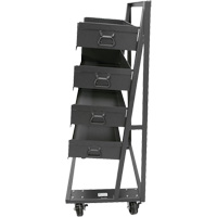 Single-Sided Heavy Duty A-Frame Cart with 4 Large Trays, 38" x 25" x 63", 2500 lbs. Capacity Equipment World