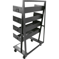 Single-Sided Heavy Duty A-Frame Cart with 4 Large Trays, 38" x 25" x 63", 2500 lbs. Capacity Equipment World