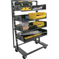 Single-Sided Heavy Duty A-Frame Cart with 4 Large Trays, 38" x 25" x 63", 2500 lbs. Capacity Equipment World