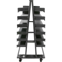 Double-Sided Heavy Duty A-Frame Cart with 12 Trays, 38" x 30" x 63", 2500 lbs. Capacity Equipment World