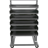 Double-Sided Heavy Duty A-Frame Cart with 12 Trays, 38" x 30" x 63", 2500 lbs. Capacity Equipment World