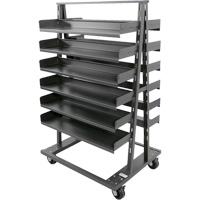 Double-Sided Heavy Duty A-Frame Cart with 12 Trays, 38" x 30" x 63", 2500 lbs. Capacity Equipment World