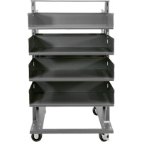 Double-Sided Heavy Duty A-Frame Cart with 8 Large Trays, 38" x 30" x 63", 2500 lbs. Capacity Equipment World