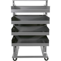Double-Sided Heavy Duty A-Frame Cart with 8 Large Lipped Trays, 38" x 30" x 63", 2500 lbs. Capacity Equipment World