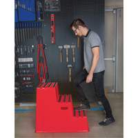 Escabeau industriel, 3 marches, 34-13/16" x 22-7/16" x Hauteur 28-1/2" Equipment World