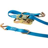 Ratchet Strap, J-Hook, 1" W x 16' L, 835 lbs. (379 kg) WLL Equipment World