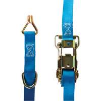 Ratchet Strap, J-Hook, 1" W x 16' L, 835 lbs. (379 kg) WLL Equipment World