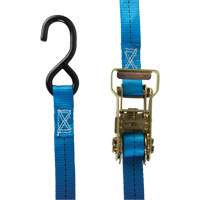 Ratchet Strap, J-Hook, 15' W x 1" L, 500 lbs. (227 kg) Working Load Limit Equipment World