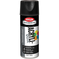Industrial Acryli-Quik Lacquer, Black, Ultra-Flat, 12 oz., Aerosol Can Equipment World