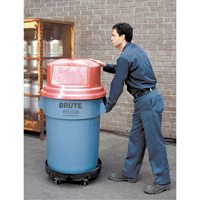 Waste Container Dolly, Polyethylene, Black Equipment World