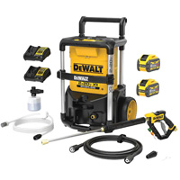 Ensemble de laveuse &agrave; pression avec moteur sans balai 2X20V MAX*, avec FLEXVOLT, &agrave; pile, 1600 PSI, 1,2 gal./min Equipment World