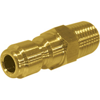 1/4" Male Brass Plated Quick Disconnect Plug Equipment World
