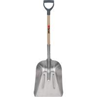 #8 Grain Scoop Shovel, Wood, Aluminum Blade, D-Grip Handle, 29" Length Equipment World