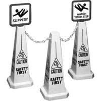 "Caution" Lamba Traffic Cones, English with Pictogram Equipment World