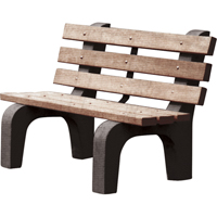 Park Benches, Recycled Plastic, 72" L x 25" W x 31" H, Brown Equipment World
